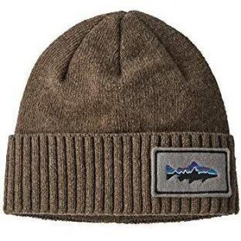 Gorro Patagonia Brodeo Unisex Marrón con Parche de Trucha Fitz Roy