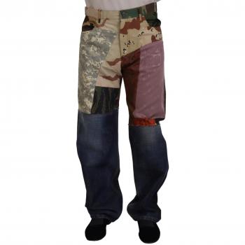 Dolce & Gabbana Multicolor Silk Patchwork Denim Jeans - IT48 | M