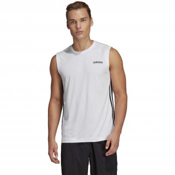 adidas D2M SL 3S Camiseta sin Mangas, Hombre, White, 2XL