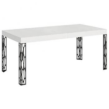 Mesa extensible Ghibli 90x180/284 cm fresno blanco estructura antracita