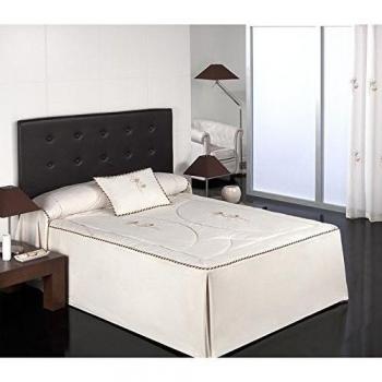 COLCHA EDREDÓN MILAN BORDADA, Color Crudo, Medida 150 · 150x225cm