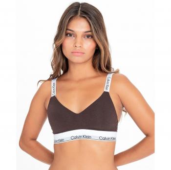 Corpiño Modern Cotton Calvin Klein Light Lined Logo negro blanco - XS