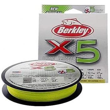 Línea de pesca Berkley Trenza X5 150 M Verde, 0,25 mm