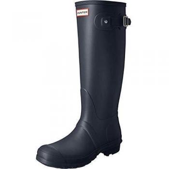 Hunter Women's Original Back Adjustable Rain Boots, Navy, 5 UK