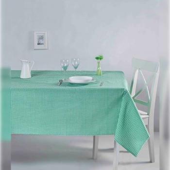 Mantel Verde 170x220 cm 100% Algodón Fácil Limpieza