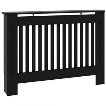 Black MDF Radiator Cover 112x19x81.5 cm