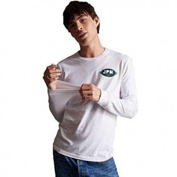 Superdry Shapers N Makers LS Top Camisa Manga Larga, Blanco