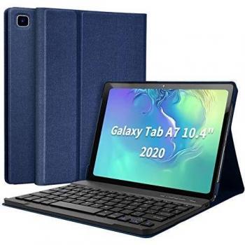 Funda con Teclado para Samsung Tab A7 10.4’’ 2020, Español Ñ Teclado Wireless Bluetooth Magnético para Galaxy SM Tab A7 2020 T500 T505 T507, Cubierta Estuche con Samsung Tab A7 10.4 2020