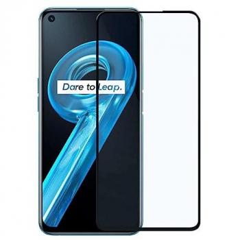Protector de Pantalla Cristal Templado con Marco Negro para Realme 9i/9 Pro, Oppo A76/A53/A53S, Vidrio Premium con Borde Redondo Antigolpes 9D 9H