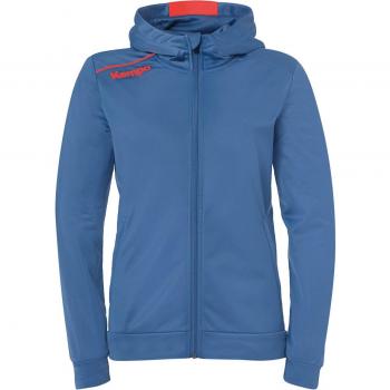 Kempa Camiseta De Manga Larga Player Gris para Entrenamiento de Fútbol con Capucha para Mujeres