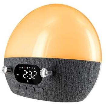 Lámpara Despertador Wi-Fi con Altavoz Bluetooth Muvit iO, Luz de Amanecer y Alarma Dual