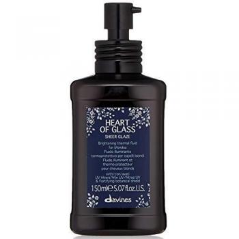 Davines Heart of Glass Sheer Glaze - Leave-On Brightening Thermal Protectant Fluid for Blondes, 150 ml