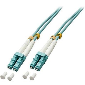 Lindy 20m OM3 LC Duplex Turquoise Fiber Optic Cable