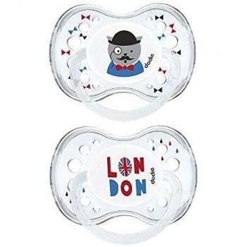 Dodie Duo London Anatomical Silicone Pacifiers 18 Months+ (2 Pack)