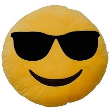 Emoticonworld Gafas de sol - Cojín emoticono, 32 cm