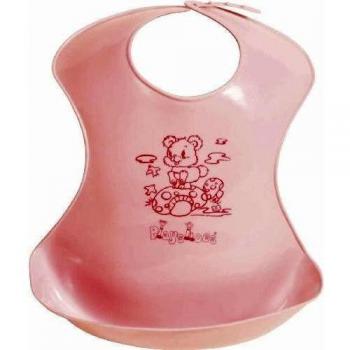 Playshoes 506525-14 - Babero de plástico, 25 x 23 cm, color rosa