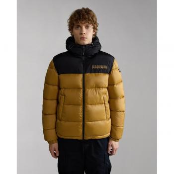 Napapijri Men's Hornelen Padded Parka Jacket in Beige - XL