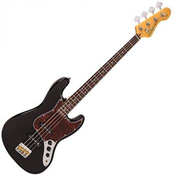 Vintage V49 Coaster Series Bass Guitar - Gloss Black