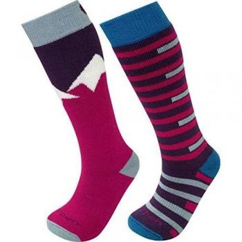 Lorpen S2KNN Merino Kids SKI 2PACK Calcetines, Niños, A-Pink/Blue, KL