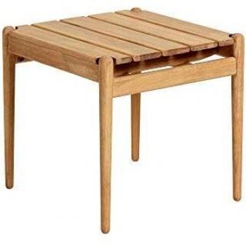 Kave Home - Mesa Auxiliar Simja 47 x 47 cm Madera Maciza de eucalipto