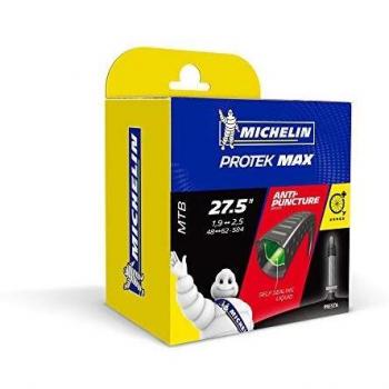 Michelin Protek Cámara, 27.5 x 1.90-2.5, Presta 40 mm, Unisexo, Negro