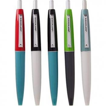 Kikkerland KK4329S - Lote de 5 minibolígrafos, diseño Retro, Colores Surtidos