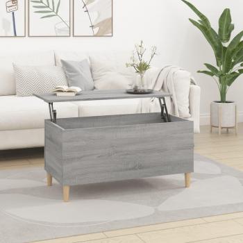 Mesa de centro Sonoma gris 90x44,5x45 cm madera contrachapada