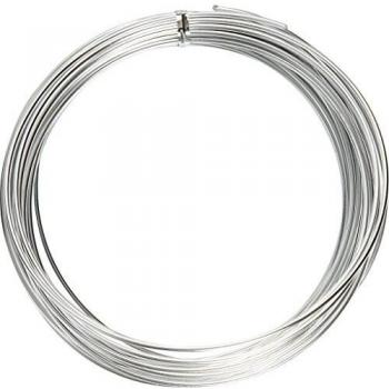 Alambre de aluminio redondo 2 mm plata 10 m