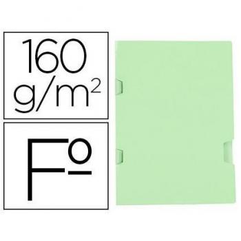 Subcarpeta Liderpapel Folio Verde Tres Uñeros Plastificada 160g/m2