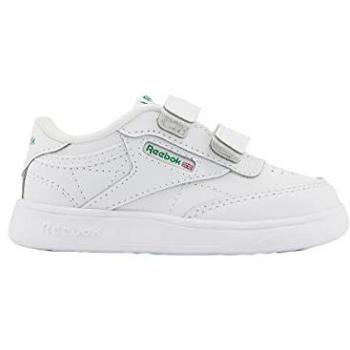 Reebok Club C 2V Zapatillas Unisex Bebé Velcro Color Blanco Glen Green Vector Blue Talla 22 EU