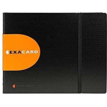 Exacompta 75134E - Porta-tarjetas de visita, color negro