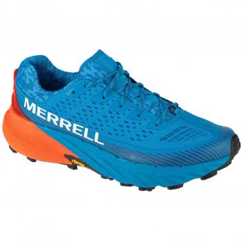 Merrell Agility Peak 5 Zapatillas para correr azules para hombre, zapatillas de trail running con diseño ligero, suela Vibram para tracción en terrenos difíciles, amortiguación Cushlon para comodidad y soporte, malla transp