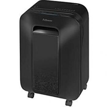 Fellowes LX200 - Destructora trituradora de papel, minicorte, destruye hasta 12 hojas, uso personal, tritura tarjetas de crédito, color negro