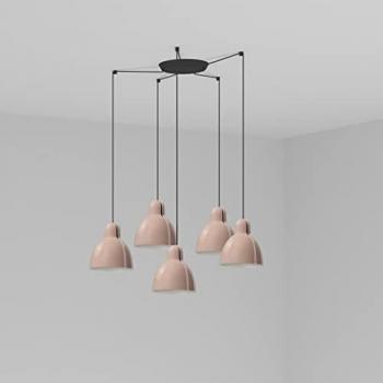 Lámpara Colgante de 5 Luces Rosa Claro en Grupo Venice
