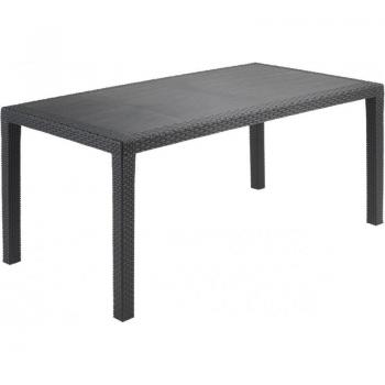 Mesa de Resina Joker 138x78 cm Antracita - Alta Calidad, Fabricada en resina de alta calidad, Apta para exteriores, Fácil mantenimiento