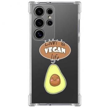 Funda Antigolpes de Silicona Vegan Life para Samsung Galaxy S24 Ultra 5G con Diseño de Dibujos