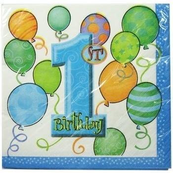1st Birthday Boy - Servilletas de papel