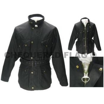 Traditional Wax Cotton Motorcycle Jacket