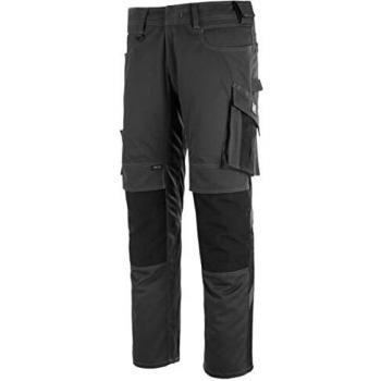 Pantalones de Trabajo Mascot Mannheim Talla 48 Color Gris Oscuro/Negro 65% Poliéster/35% Algodón