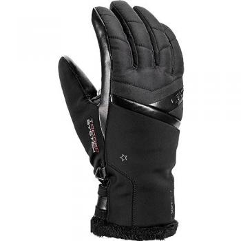 Guantes Leki Snowfox 3D para mujer, color negro, talla 8.5