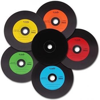 50 de coloures de Vinilo CD-R NMC Carbon anudado completamente negro trasera CD-apertura 700MB