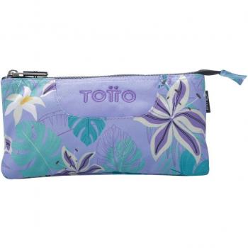 Estuche escolar eco-friendly tres compartimentos morado - Tablero