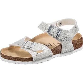Sandalias Birkenstock Rio Niña Blancas Birko-Flor Cosmic Sparkle EU 26