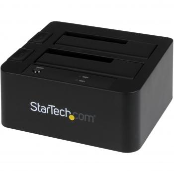 StarTech.com Dual-Bay USB 3.0 / eSATA to SATA Hard Drive Docking Station, External 2.5/3.5 SATA I/II/III, SSD/HDD Docking Station, Hot-Swap Hard Drive Bays, Top-Loading