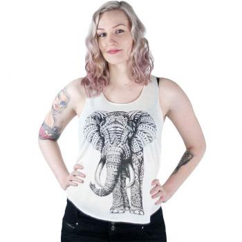 Innocent lifestyle - Camiseta sin mangas - Animal Print - para mujer blanco Off white Medium