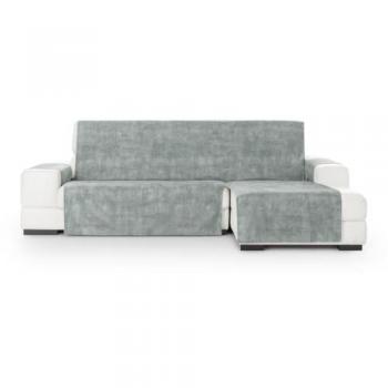 Funda de sofá chaise longue práctica derecha gris 290 cm
