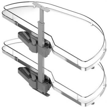 Bandeja Deslizante Dolphin II Compact Módulo 45 cm Derecha - Bandeja rinconera deslizante con base blanca, diseño compacto, tipo de producto: bandeja deslizante