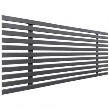 Cabecero de Madera Reciclada DM Estilo Japonés 105x46cm con Herrajes Incluidos - Gris Sólido