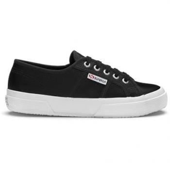 Superga 2750 Tumbled Leather Shoe Male Black/White UK Size 9
