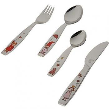 Zwilling Princess Emilie - Juego cubertería Infantil 4 Piezas con Esmalte, en Acero Inoxidable 18/10
